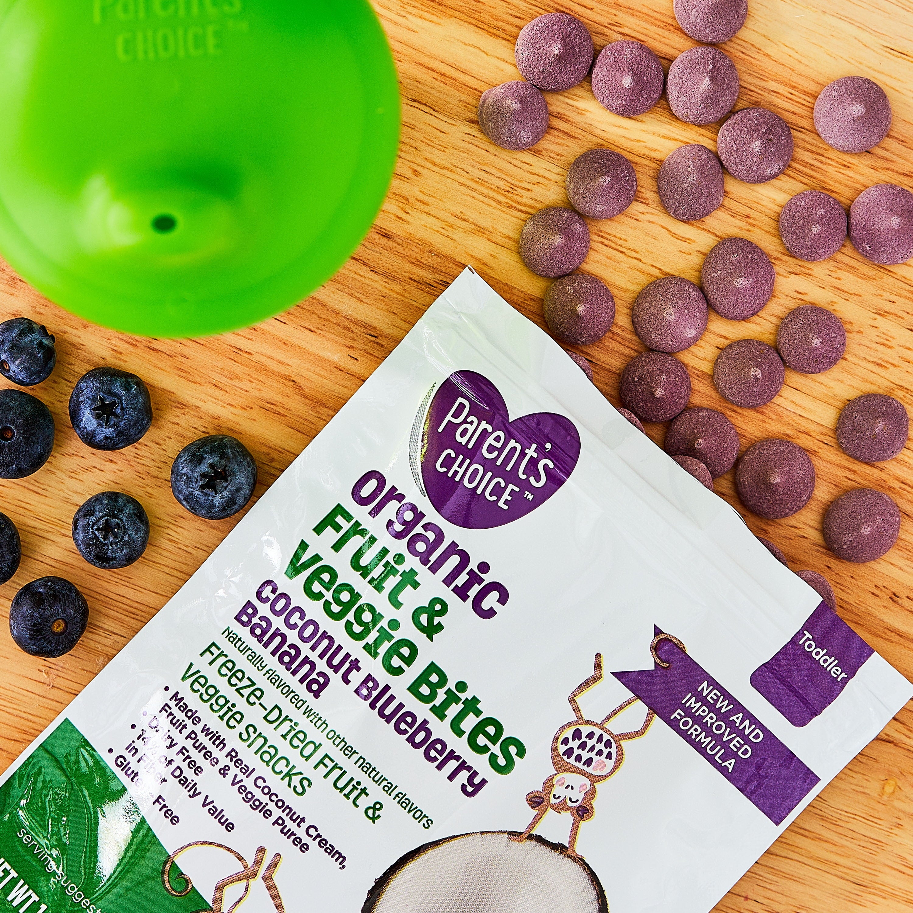 (2 Pack) Parent’S Choice Organic Stage 3 Toddler Snacks, Coconut, Blueberry, and Banana Fruit Bites, 1 Oz