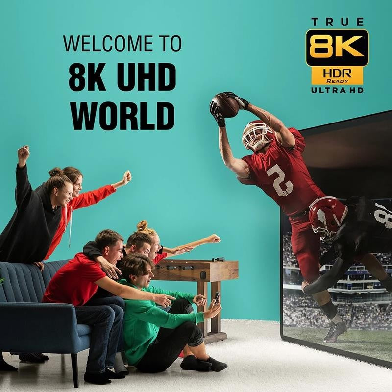 8K HDMI Cable 2.1 | 48Gbps, 6.6FT | Ultra High Speed, Earc, Ethernet, VRR, Gold