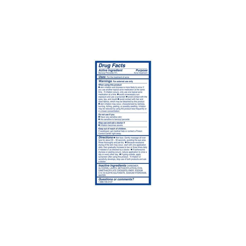 Daily Deep Cleanser Face and Body Wash with 5% Benzoyl Peroxide, Dermatologist-