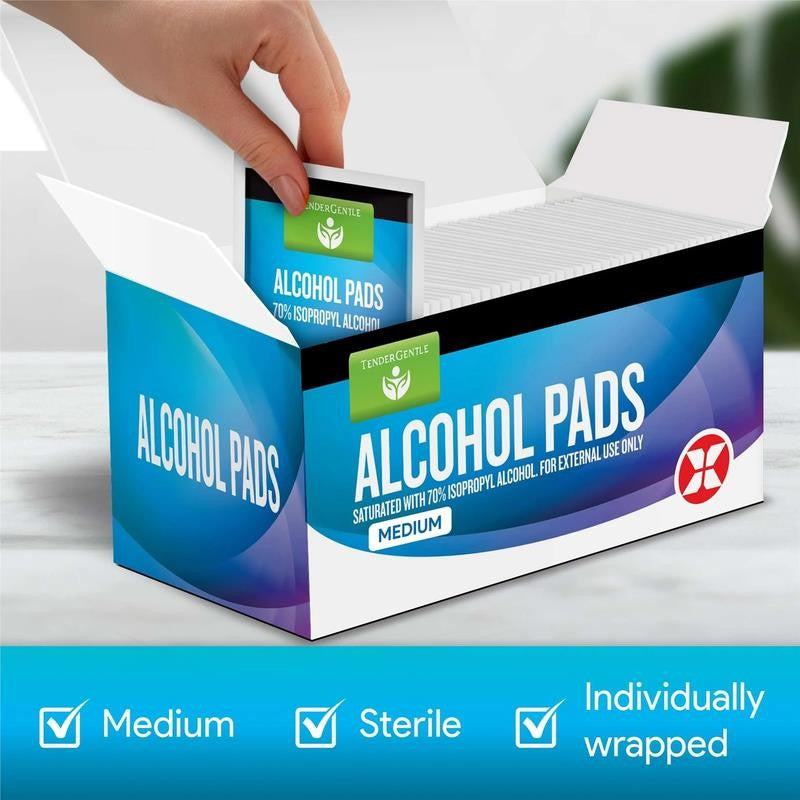 Alcohol Wipes, Individually Wrapped - 200 Ct. Sterile Alcohol Prep Pads Saturate