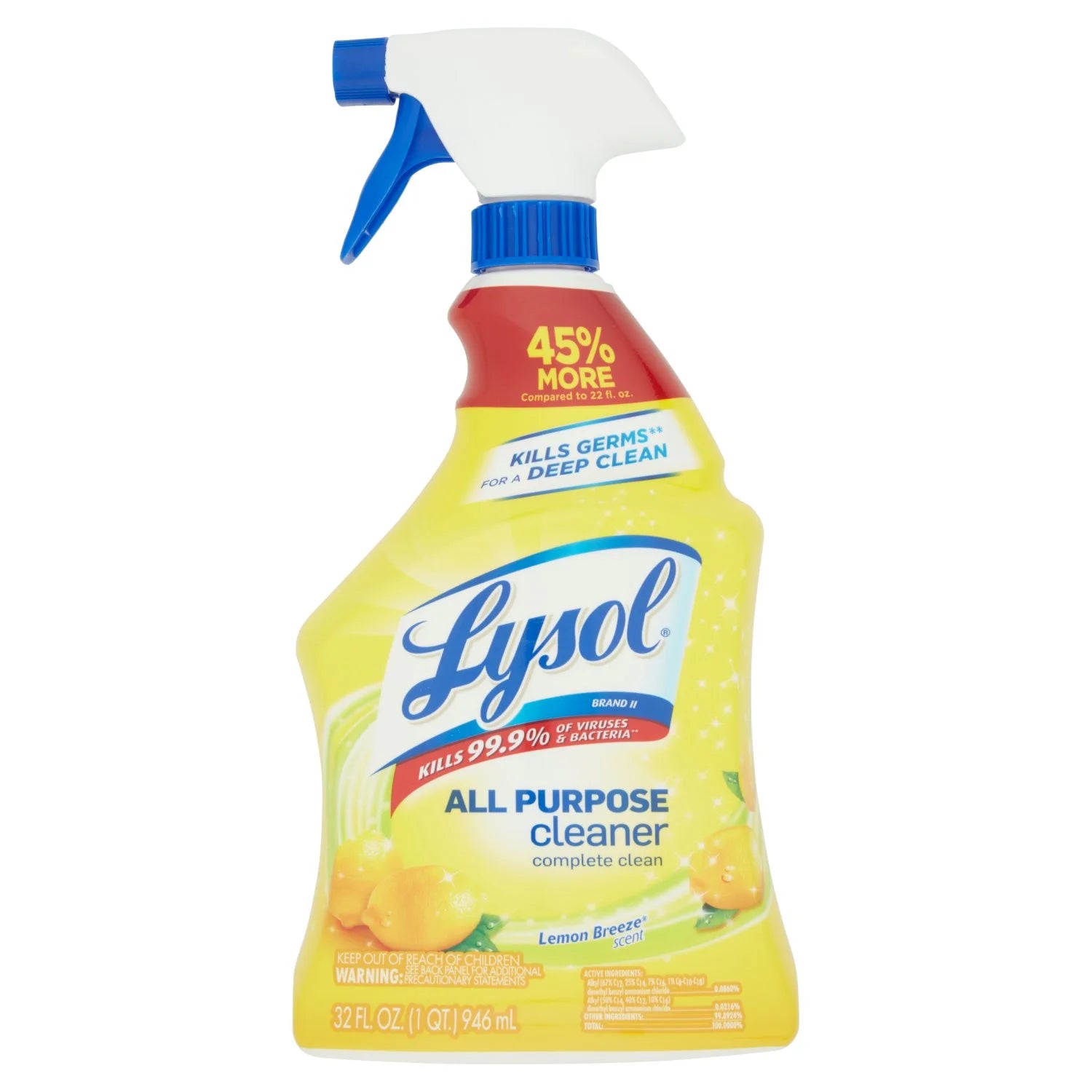 Lysol All Purpose Cleaner Clean Lemon Breeze 32 Oz Package May Vary
