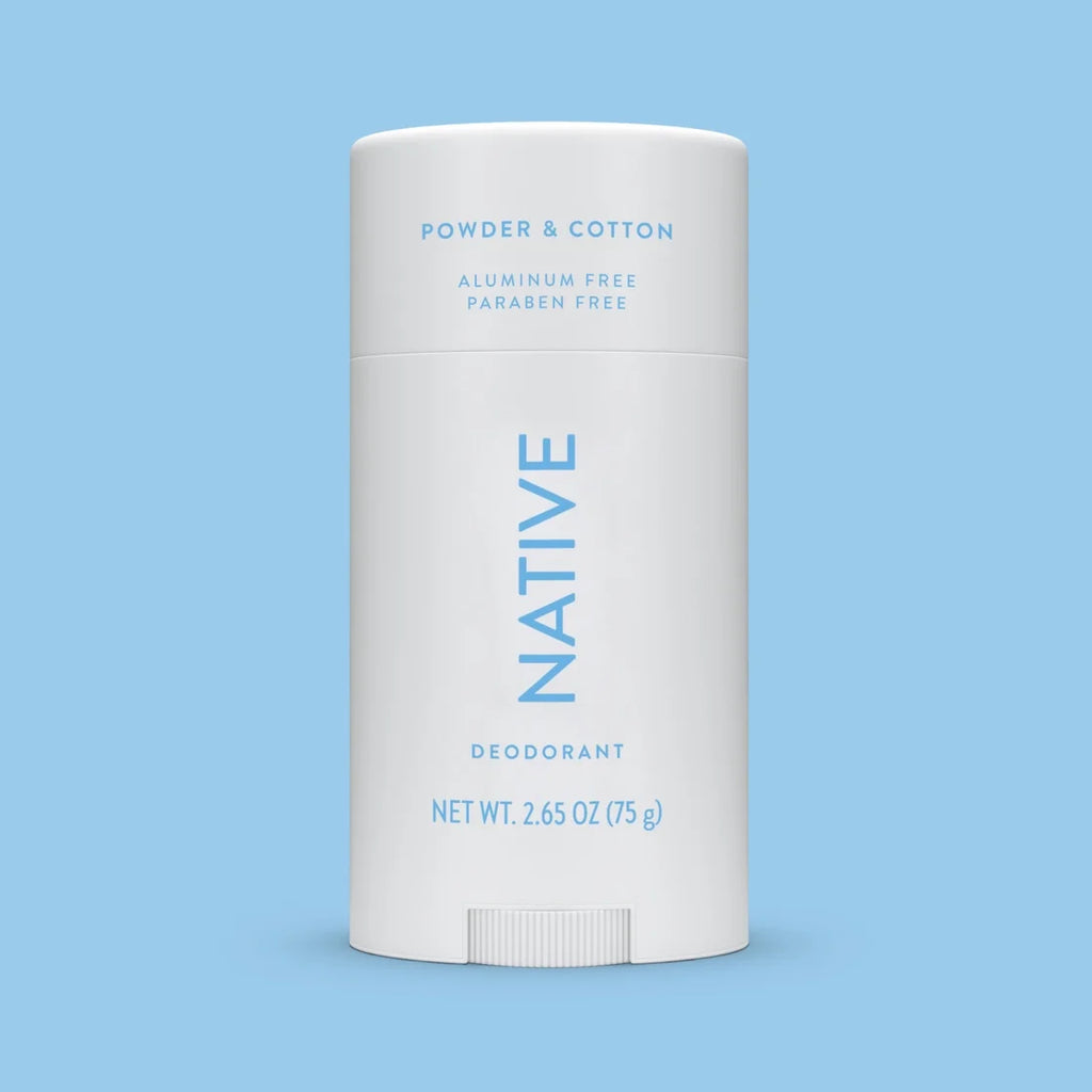 Native Deodorant, Aluminum Free, Powder & Cotton, for Women and Men, 2.65 Oz
