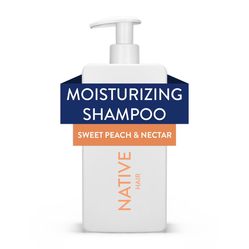 Native Moisturizing Shampoo, Sweet Peach & Nectar, Sulfate & Paraben Free, 16.5 Oz