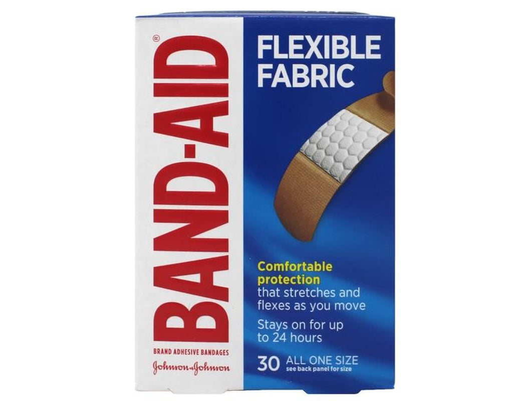 Flexible Fabric Adhesive Bandages, 3/4 Inches in Wide 30 Ea