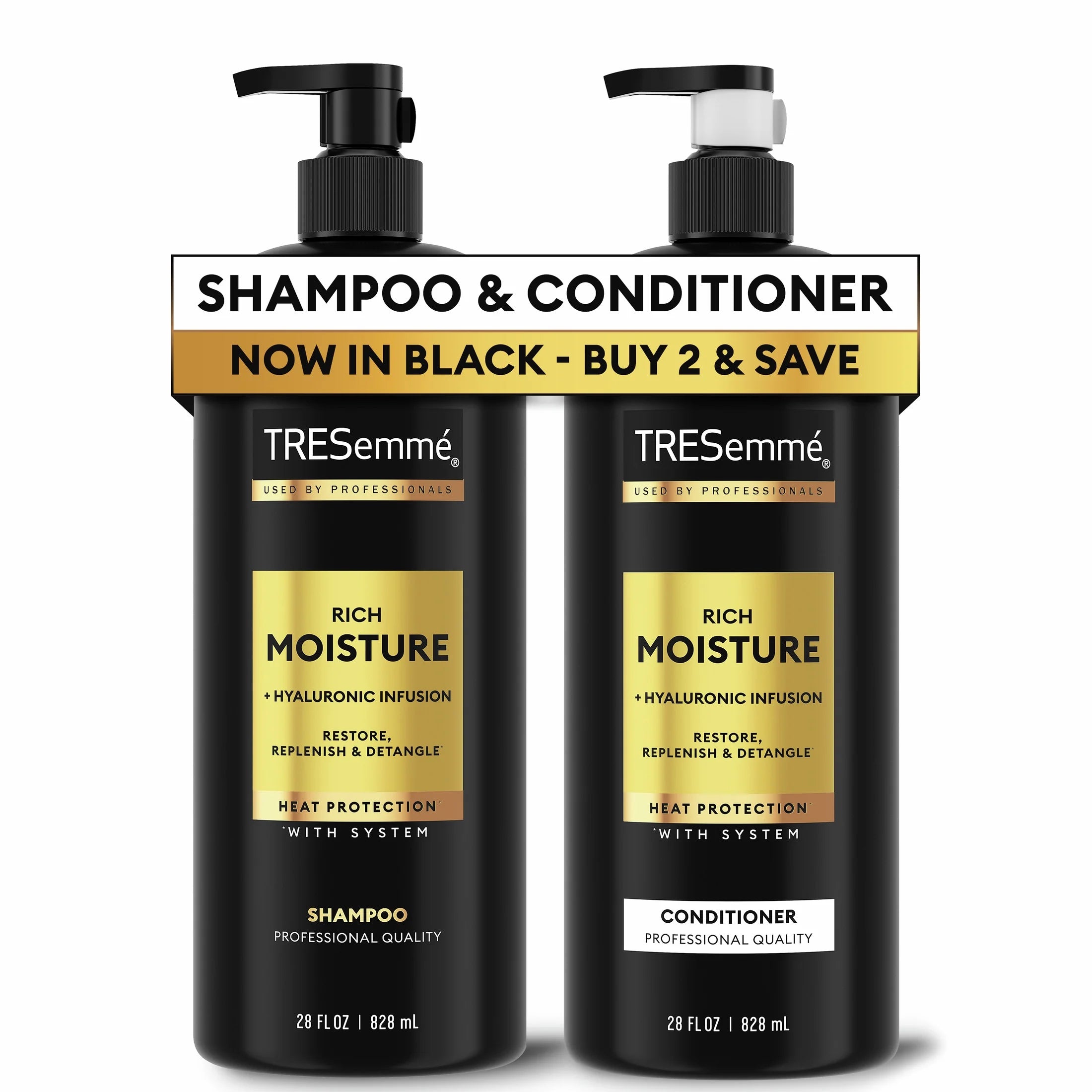 Tresemme Rich Moisture Shampoo and Conditioner Set, 28 Oz 2 Count