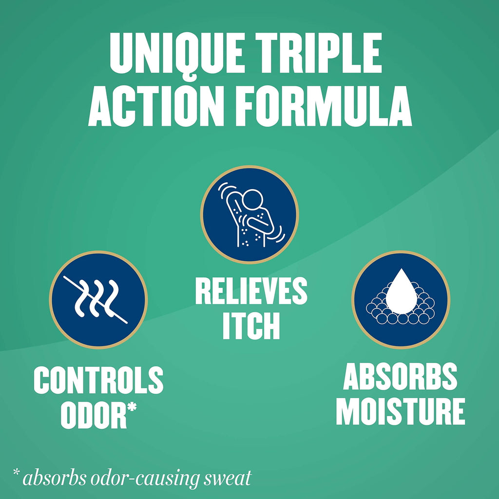Extra Strength Medicated Triple Action Body Powder with Menthol, anti Chafing, T