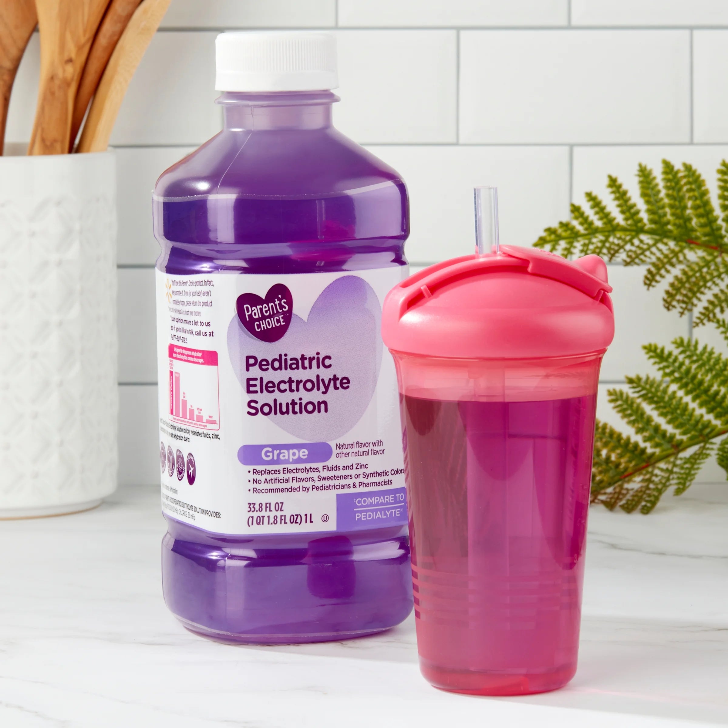 Parent'S Choice Electrolyte Solution, Grape, Dye-Free, 1 Liter