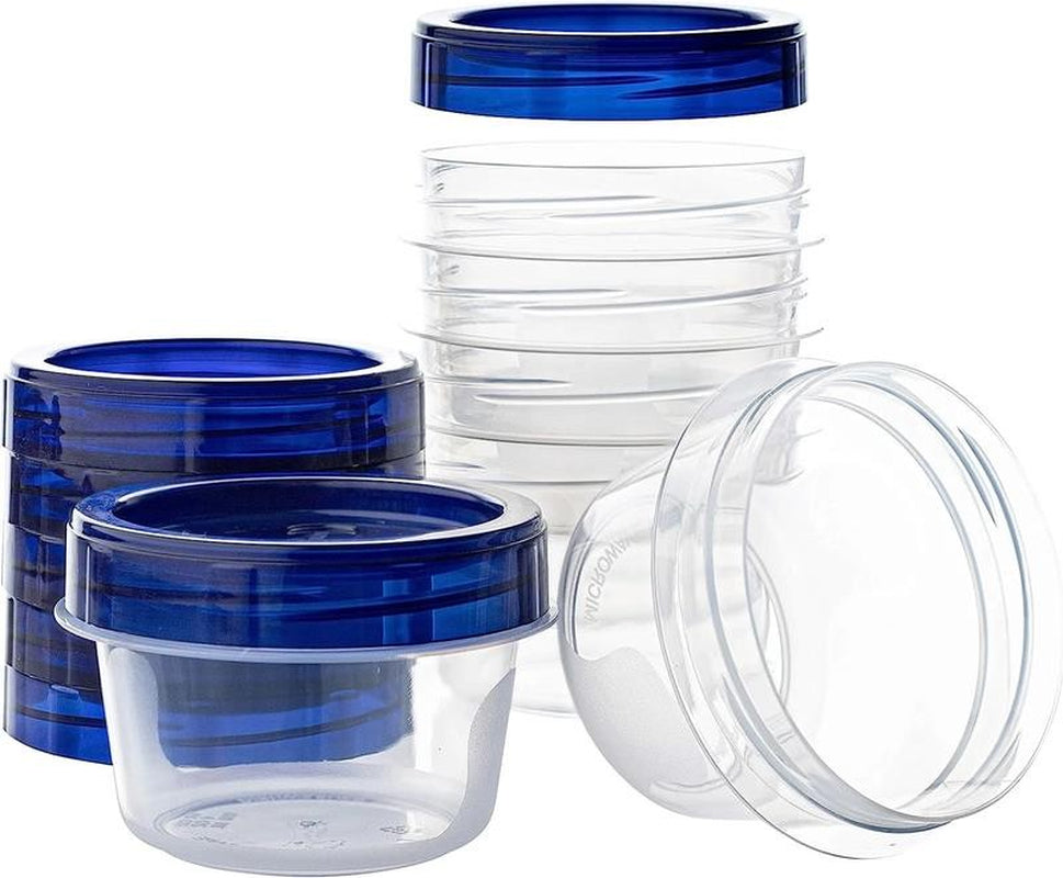 Blue Plastic Bpa-Free Food Storage Containers (6 Count)
