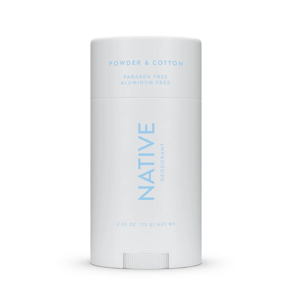 Native Deodorant, Aluminum Free, Powder & Cotton, for Women and Men, 2.65 Oz
