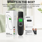 Dual Mode Infrared Thermometer, 1S Reading, 3 Colors Backlight, 25 Memories Reca
