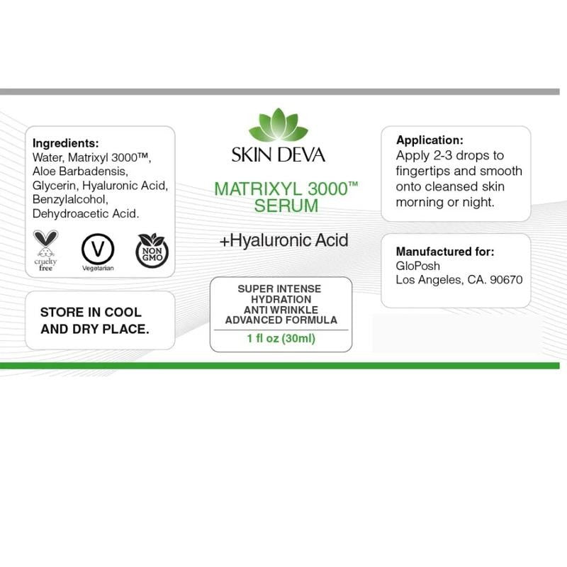 1 Fl Oz Matrixyl 3000 with Hyaluronic Acid Serum Peptides Serum for Face Hydrati