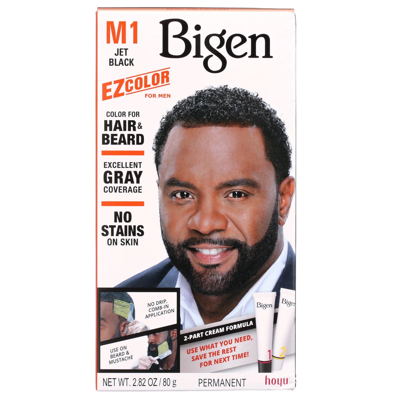 EZ Color for Men, Jet Black, M1, Permanent Hair Color