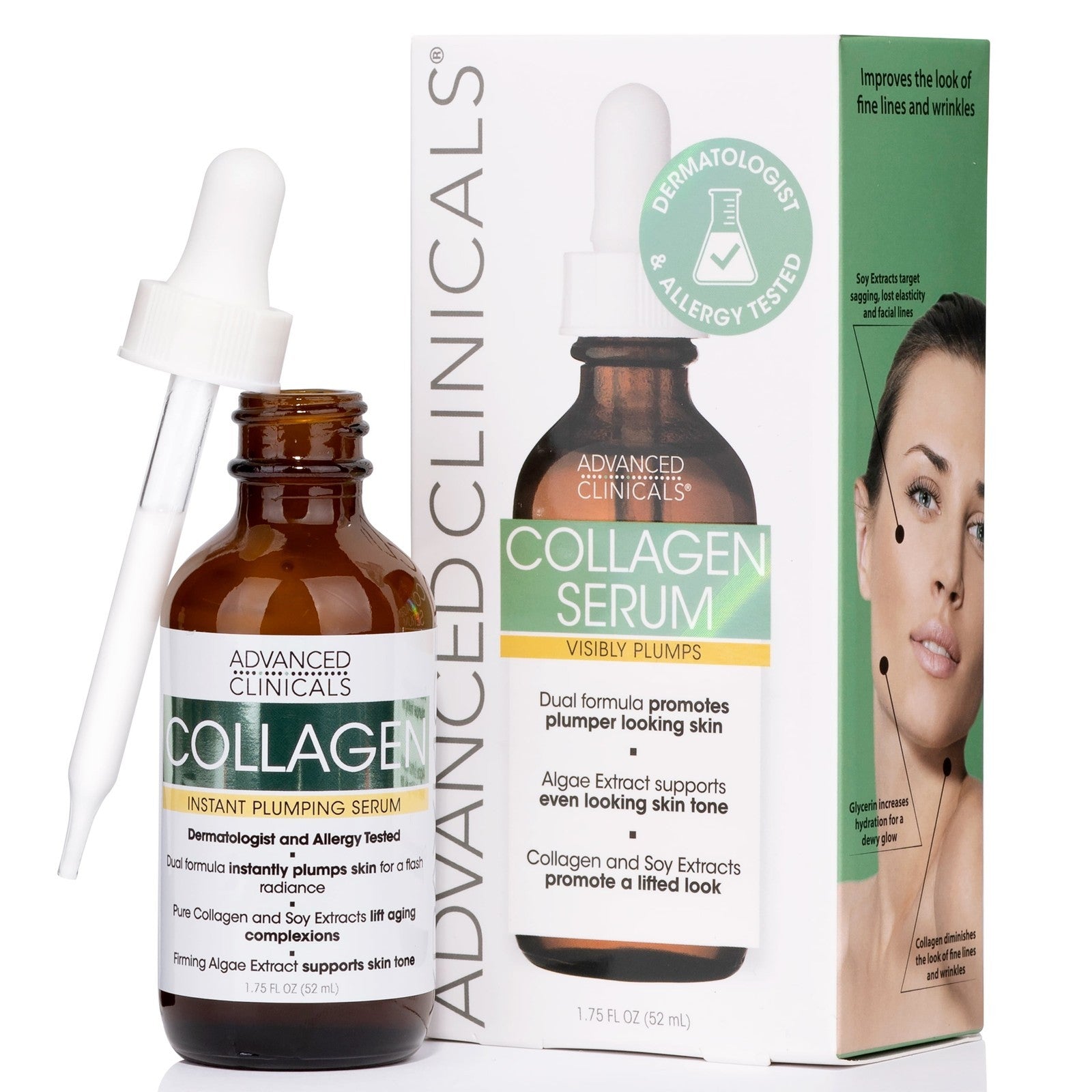 Collagen Face Serum. Plumping Facial Serum for Sagging Skin. 1.75 Fl Oz