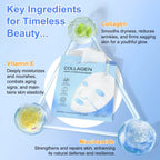 6 Pcs Collagen Deep Hydration Mask,Anti-Aging Hydrating Sleeping Mask for Moisturize, Firm & Enhance Skin Vitality