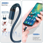 3 Pack 6 FT 【A to C】Type-C Cable ,USB C Charger Cable 6Ft,Compatible with Samsun