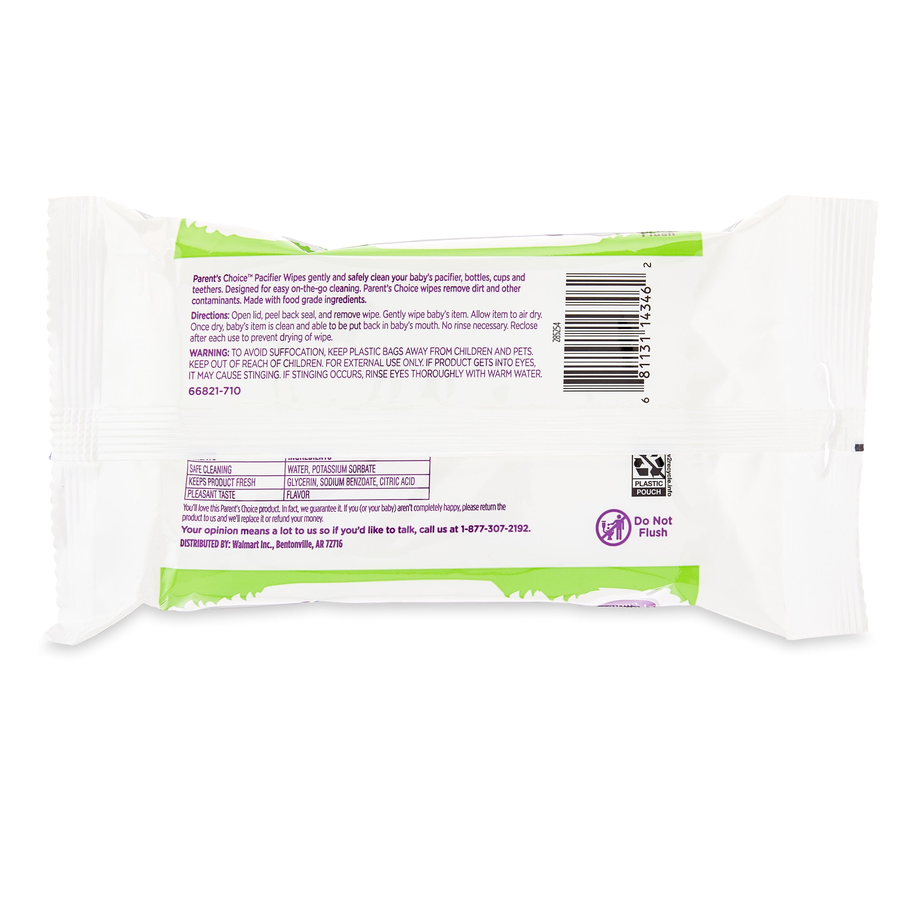 Parent'S Choice Pacifier Wipes, Fruit Flavored, 40 Count