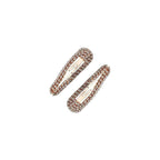 Clip Snap Rhinestone Hair Clip, Gold, 2 Ct