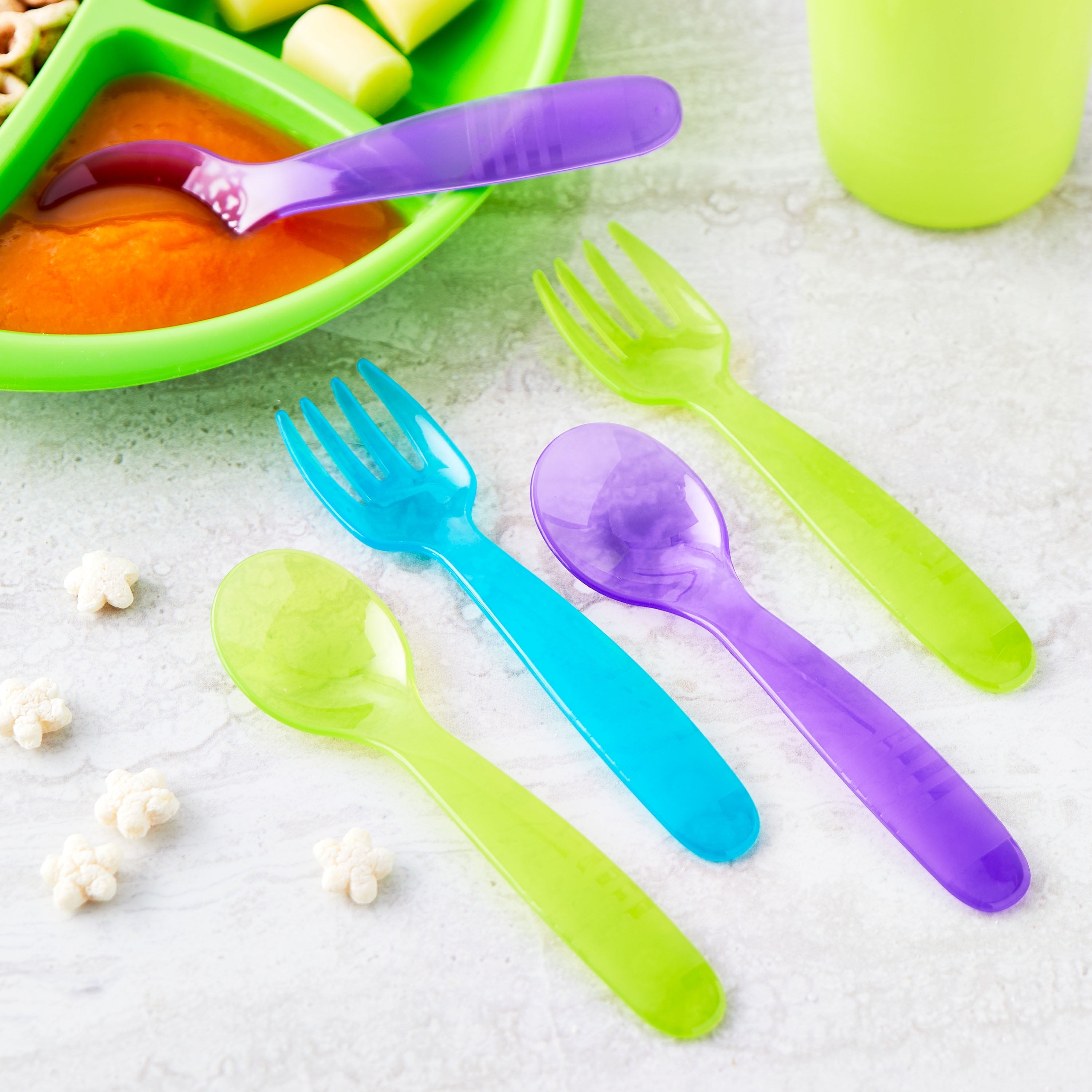 Parent'S Choice Baby Feeding Fork & Spoon Set, Multicolor, 9+ Months, 10 Count
