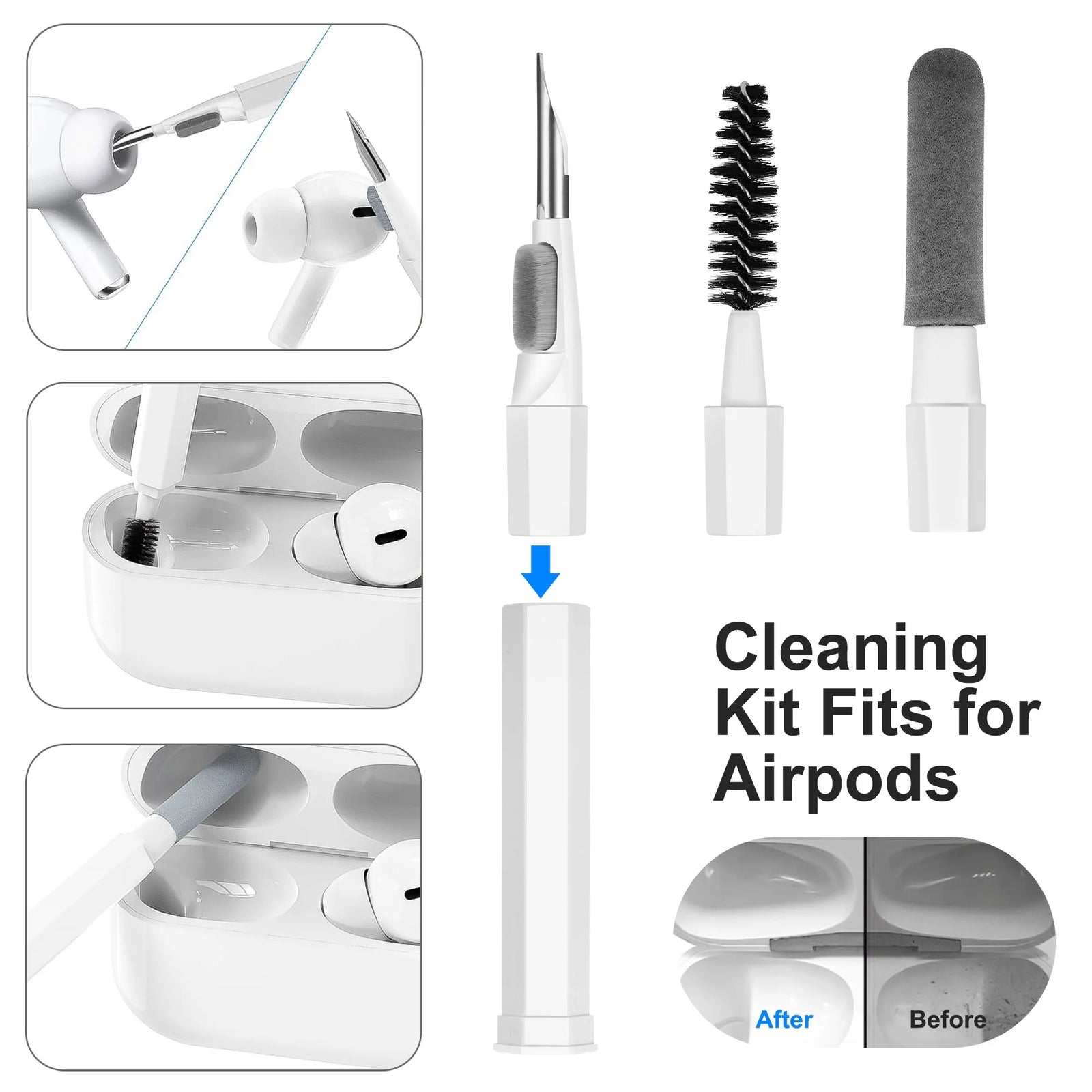 20-In-1 Cleaning Kit Fits for Airpod Earbud, Macbook Laptop Keyboard, Cell Phone
