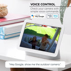 1080P Outdoor Security Camera - Weatherproof, Night Vision, Wi-Fi 2.4 Ghz, White