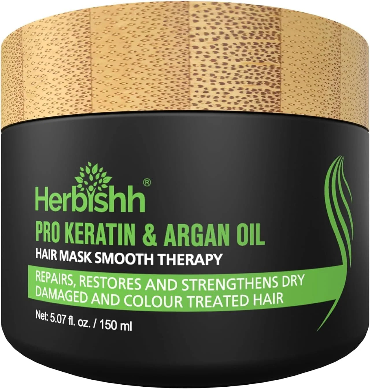 (4 Pack)  Argan Hair Mask with Keratin for Deep Conditioning & Hydration, Revives Frizzy & Damaged Hair, Sulfate & Paraben Free, 25 Ml