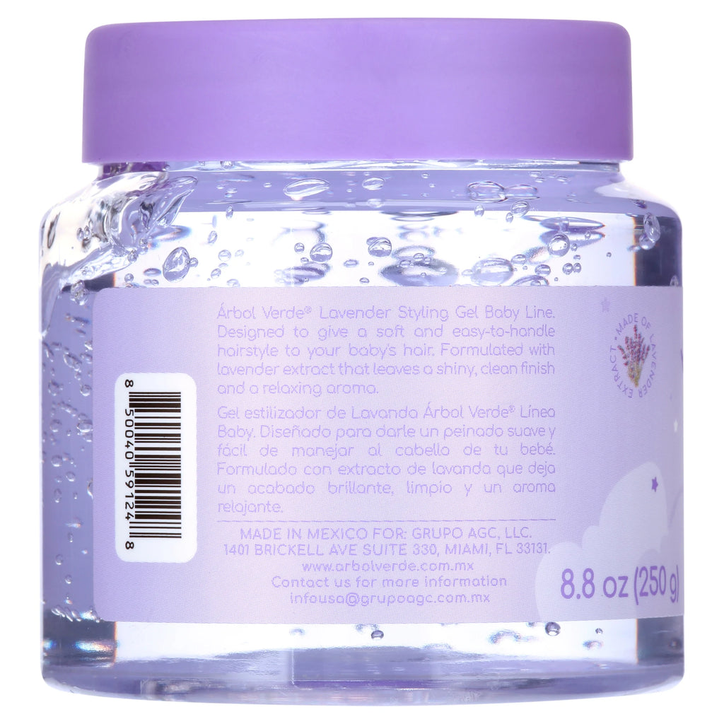 Arbol Verde Natural Hair Styling Gel, Lavender, 8.8 Oz