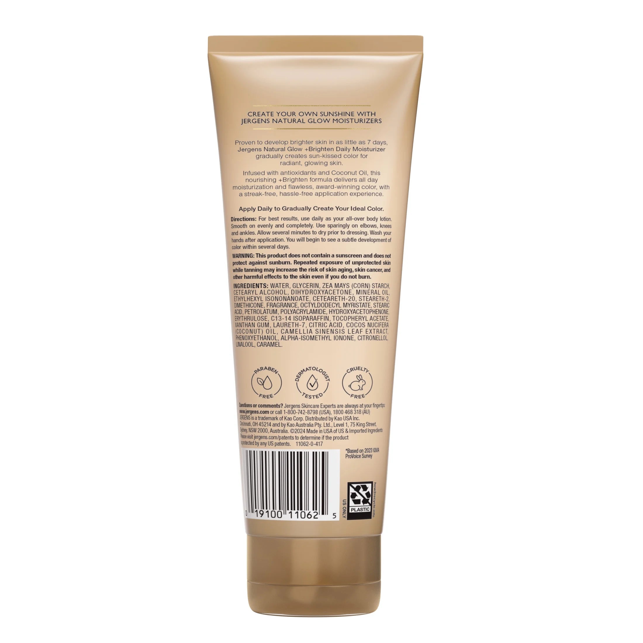 Natural Glow Daily Moisturizer Lotion, Medium to Deep Skin, Self Tanner, 7.5 Oz