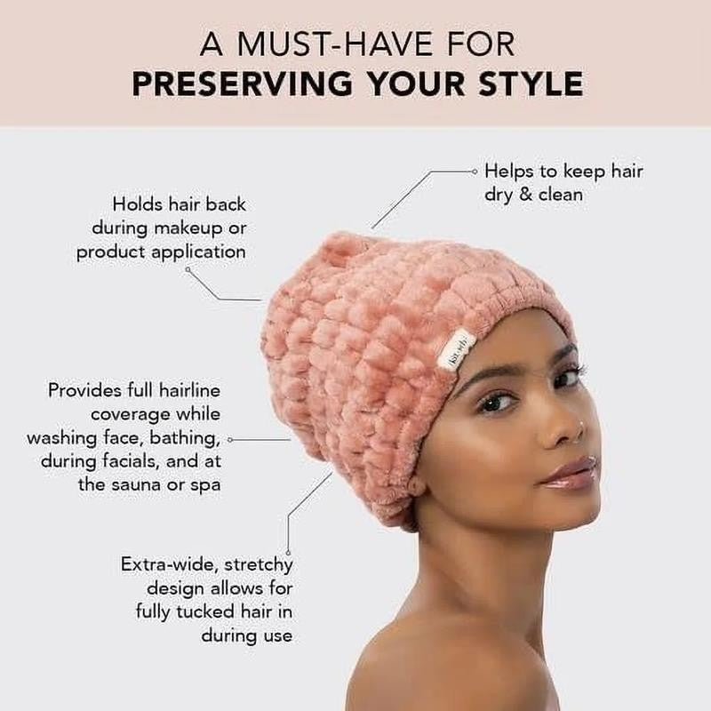 Extra Wide Spa Headband, Pink, 1