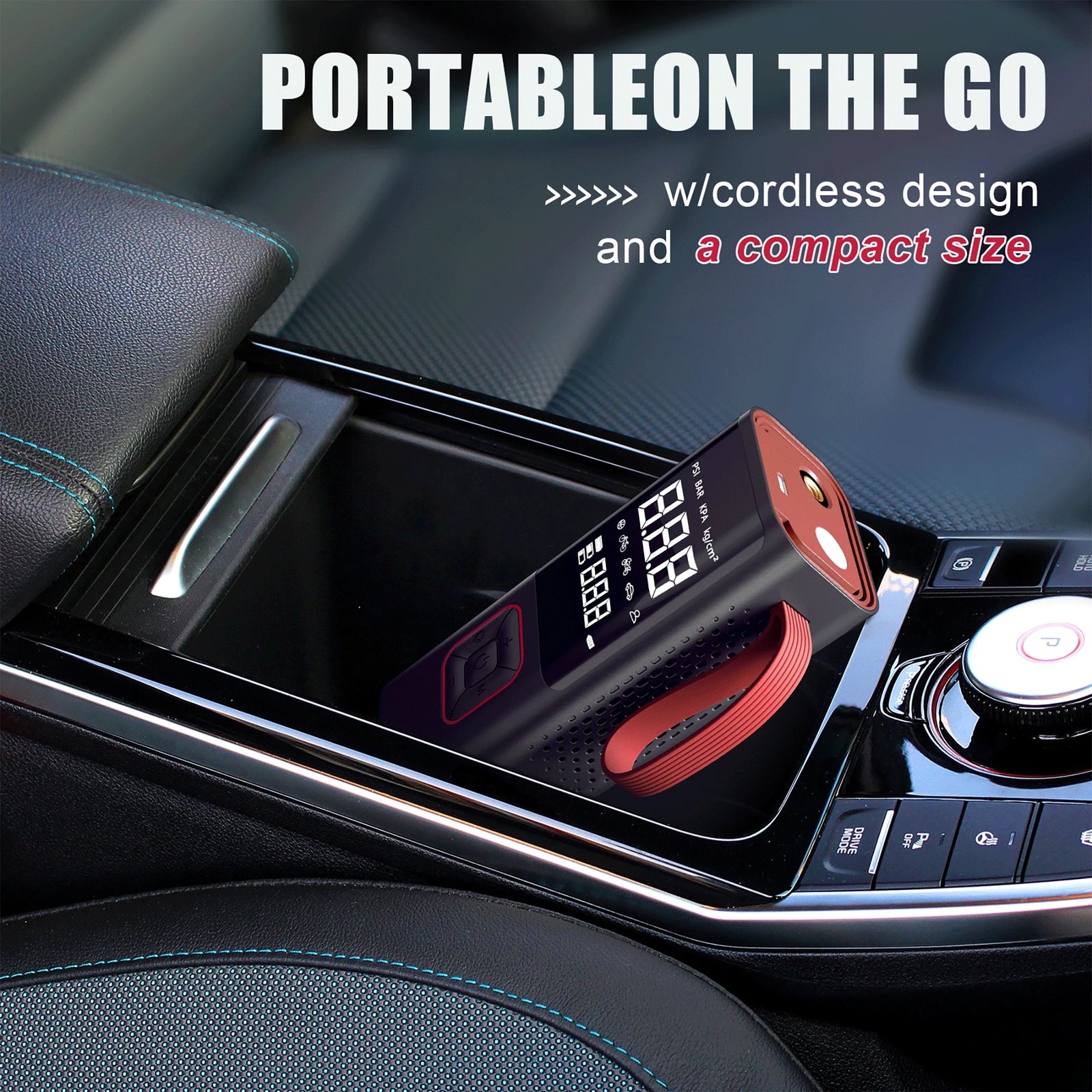 Cordless Tire Inflator Portable Air Compressor, 7800Mah 150PSI Air Pump with Aut