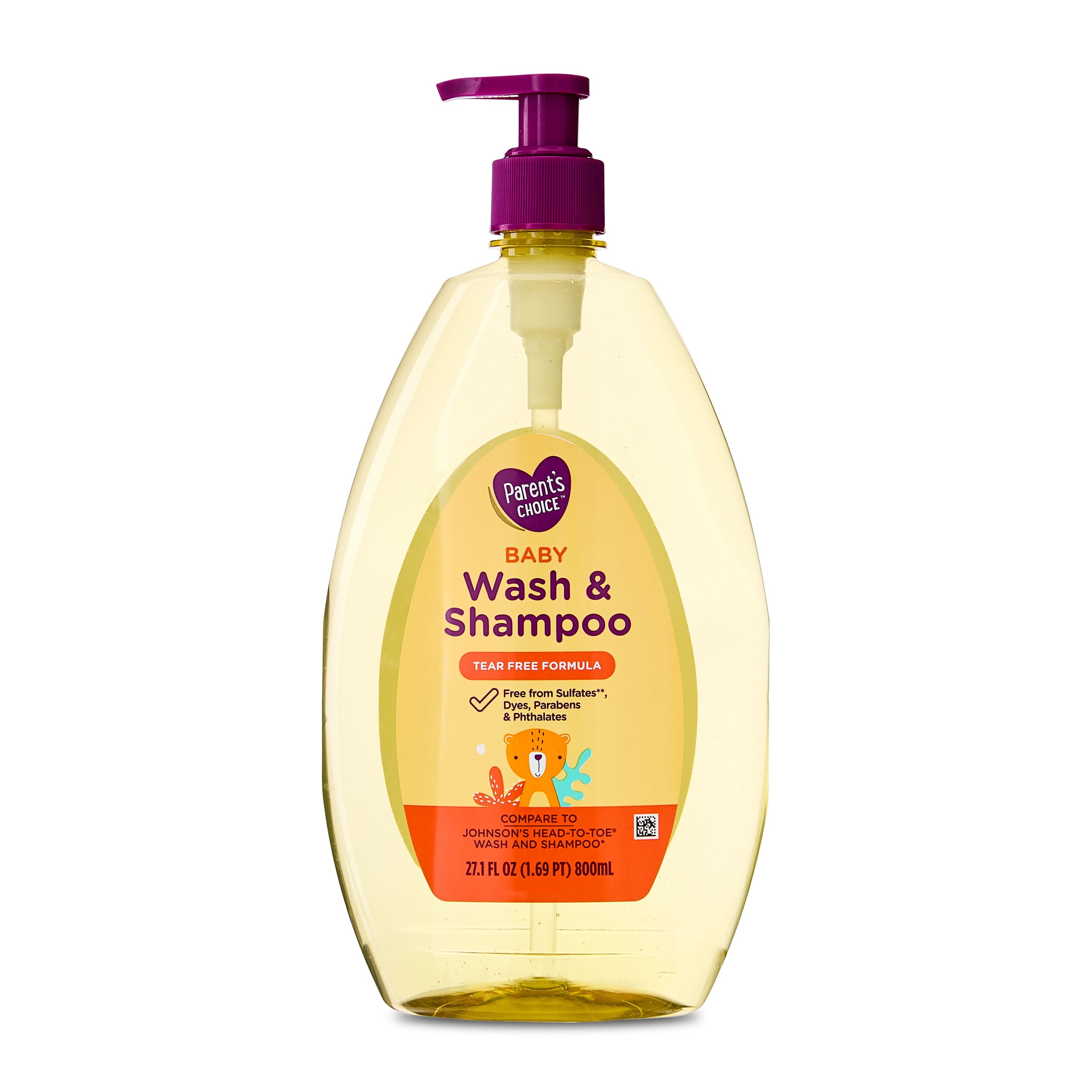 (2 Pack) Parent'S Choice Baby Wash & Shampoo Tear Free Formula, 27.1 Fl Oz
