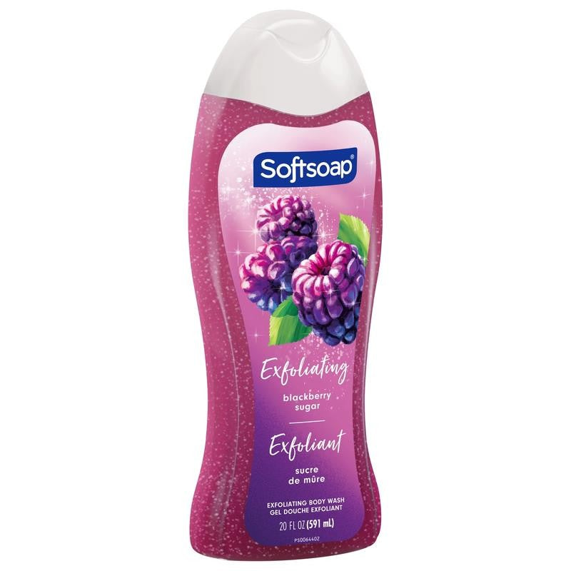 Exfoliating Body Wash, All Skin Types, Blackberry Sugar, 20 Fl Oz Bottle