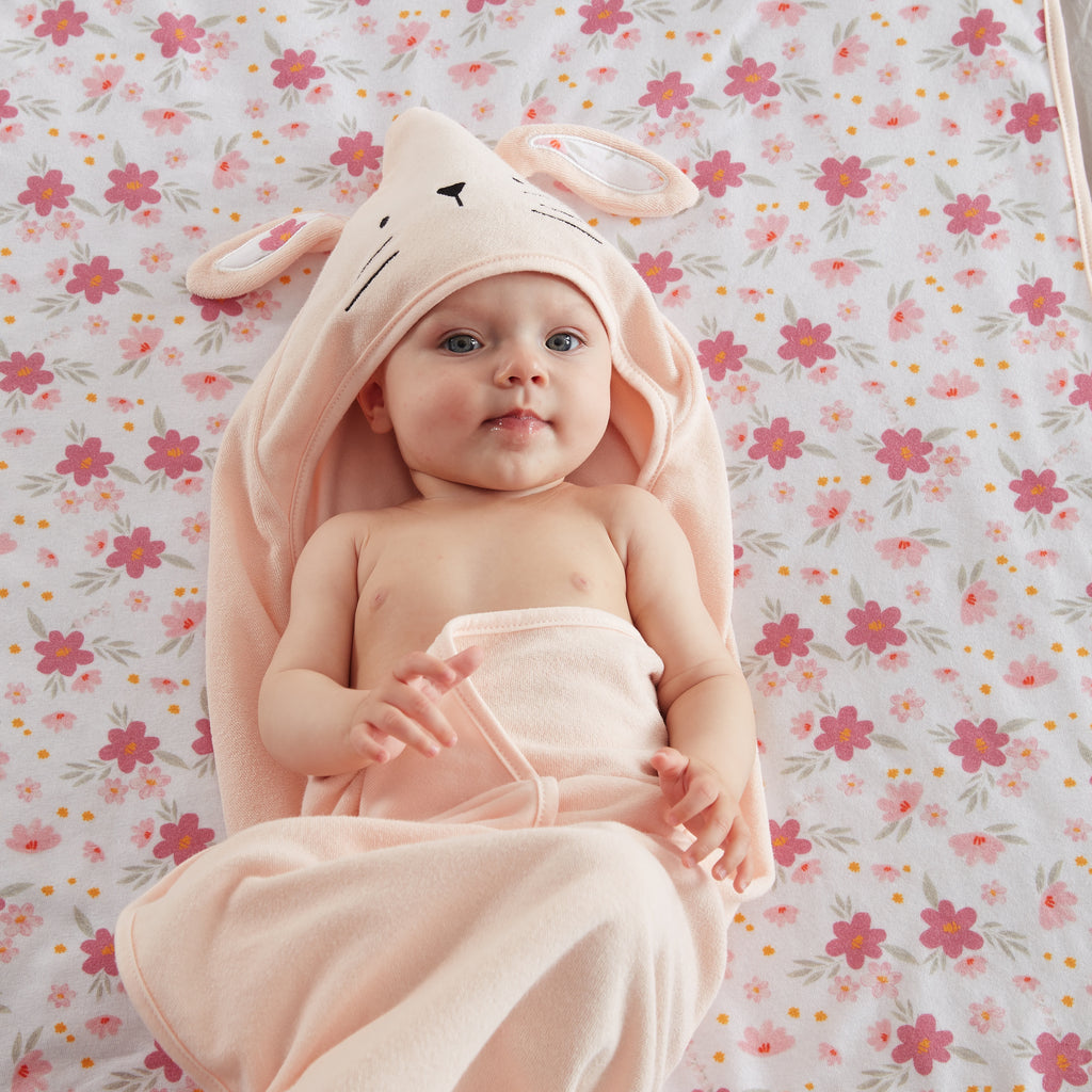 Parent'S Choice 2-Pack 30" X 30" Bunny Hooded Towel