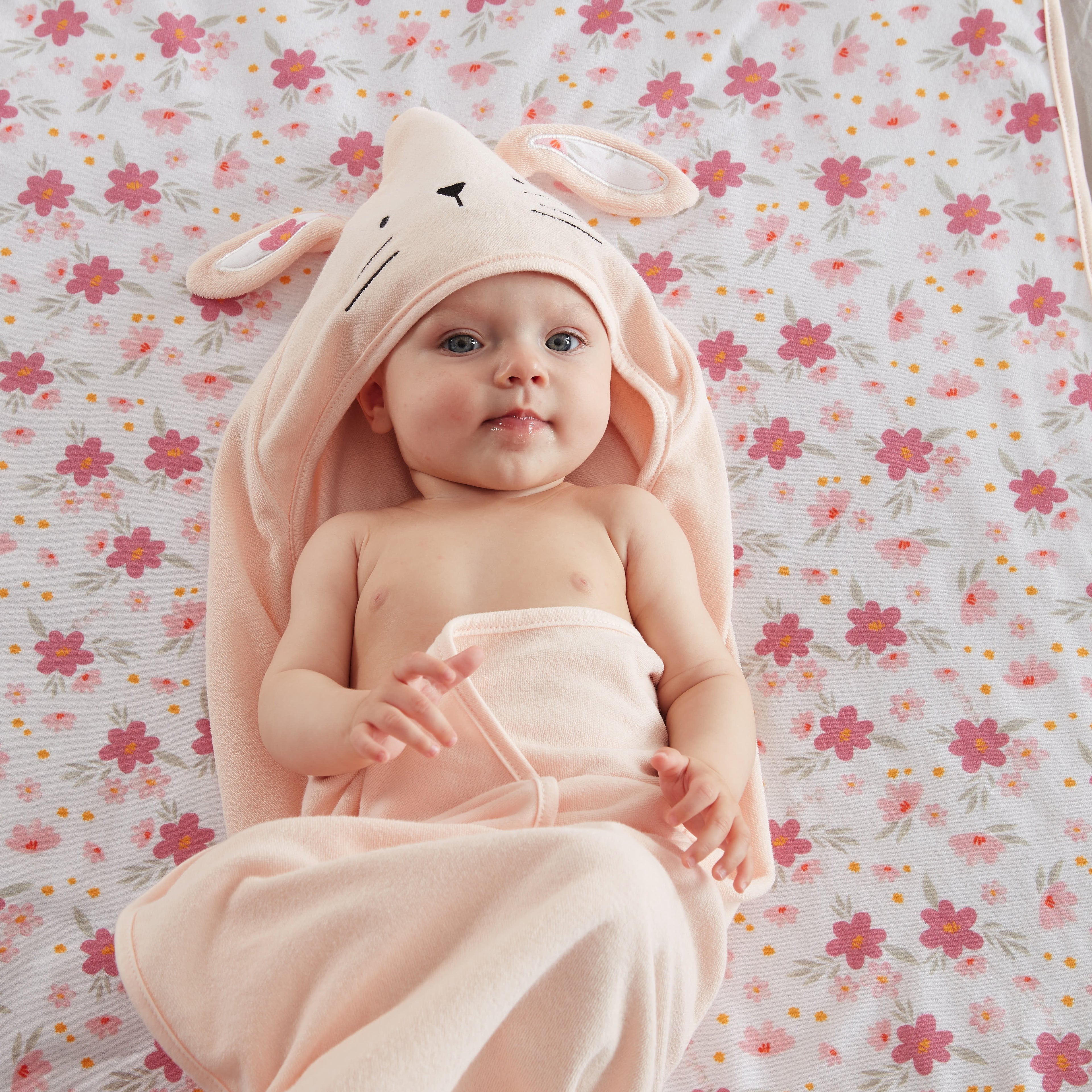 Parent'S Choice 2-Pack 30" X 30" Bunny Hooded Towel