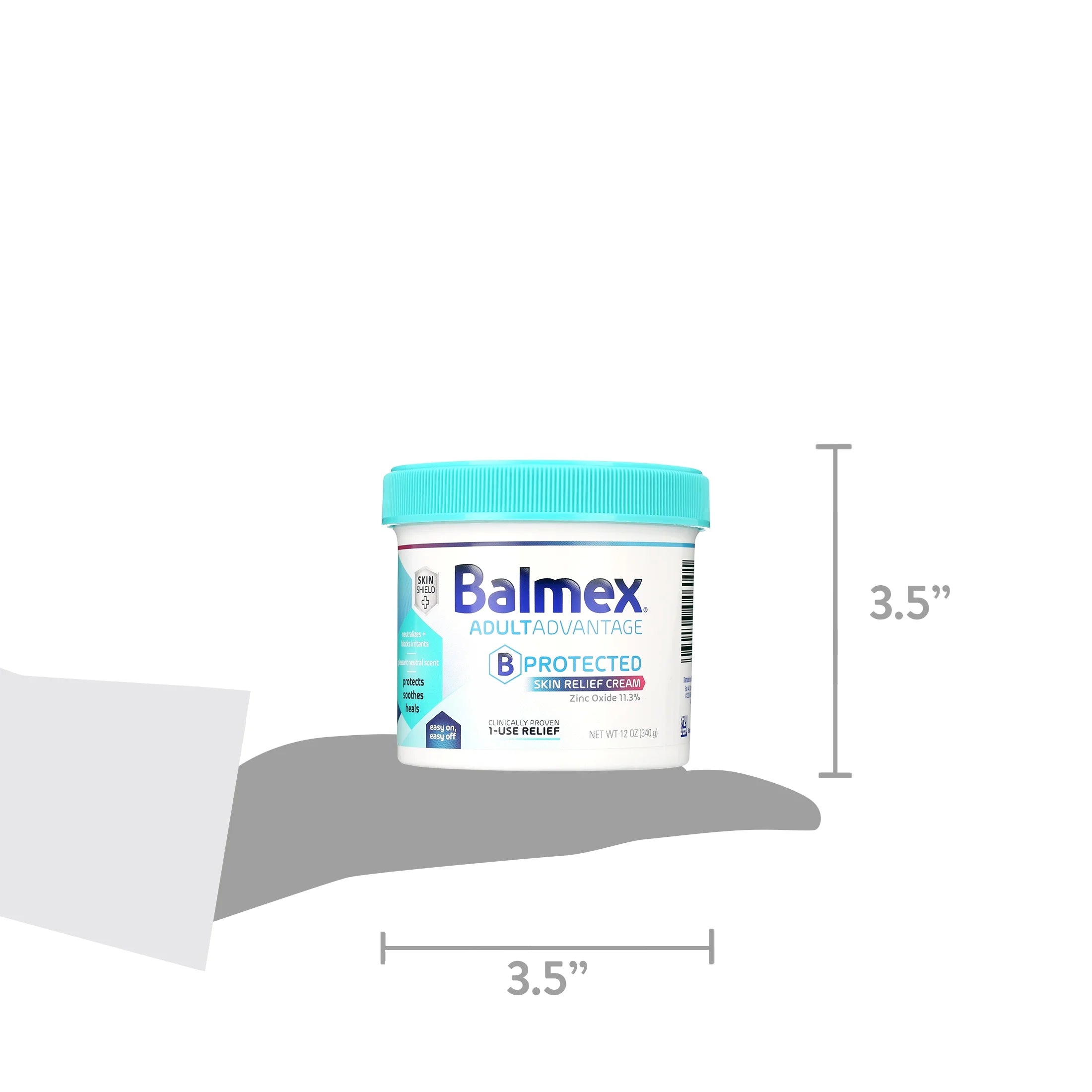 Balmex Adult Advantage B-Protected Skin Relief Cream, with Skinshield Technology to Protect, Soothe and Heal Sensitive Skin, 12Oz