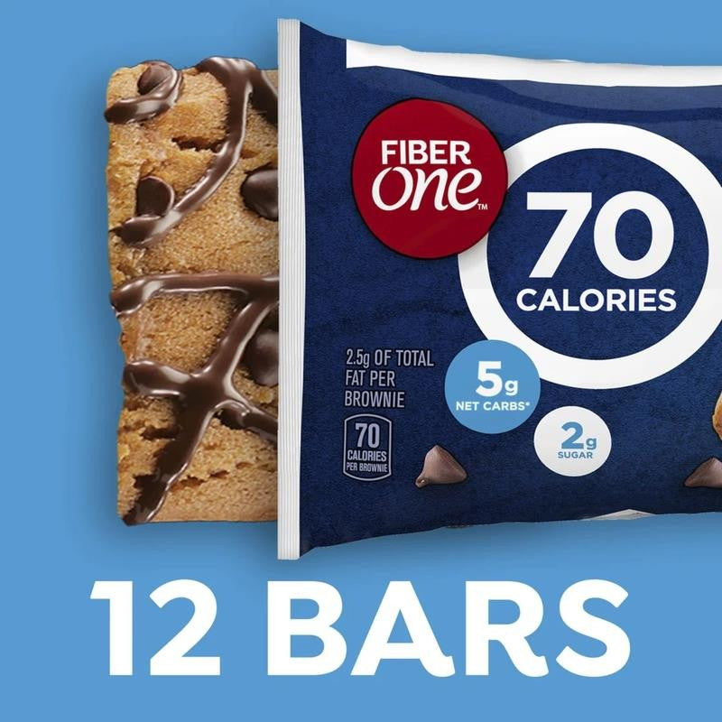 (4 Pack) 70 Calorie Brownies, Chocolate Chip Cookie, 2G Sugar, Value Pack, 12 C