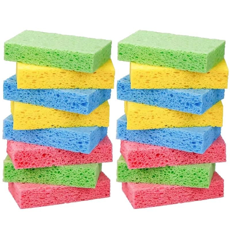 16 Pack Kitchen Sponges for Dishes Cleaning Non Scratch Compressed Sponges