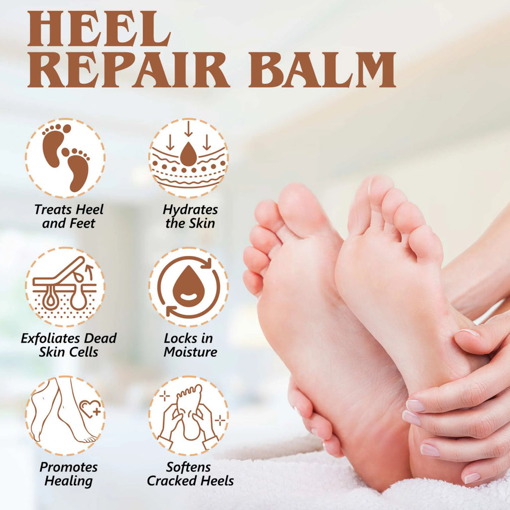 Aliver Cracked Heel Repair Balm, Balm for Rough Heels, for Dry Skin & Cracked Feet Hydration,(Coconut)2.46Oz