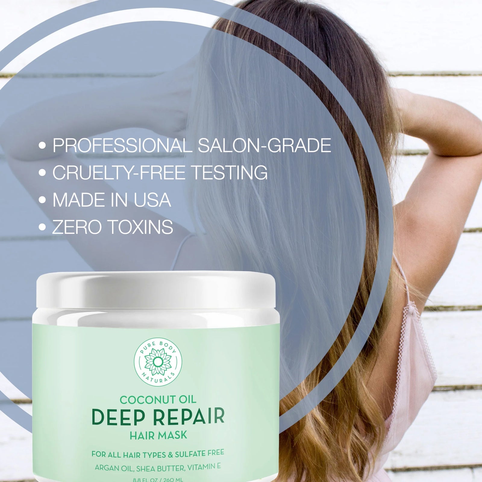 Coconut Oil Deep Repair Hair Mask, 8.8 Fl Oz, By