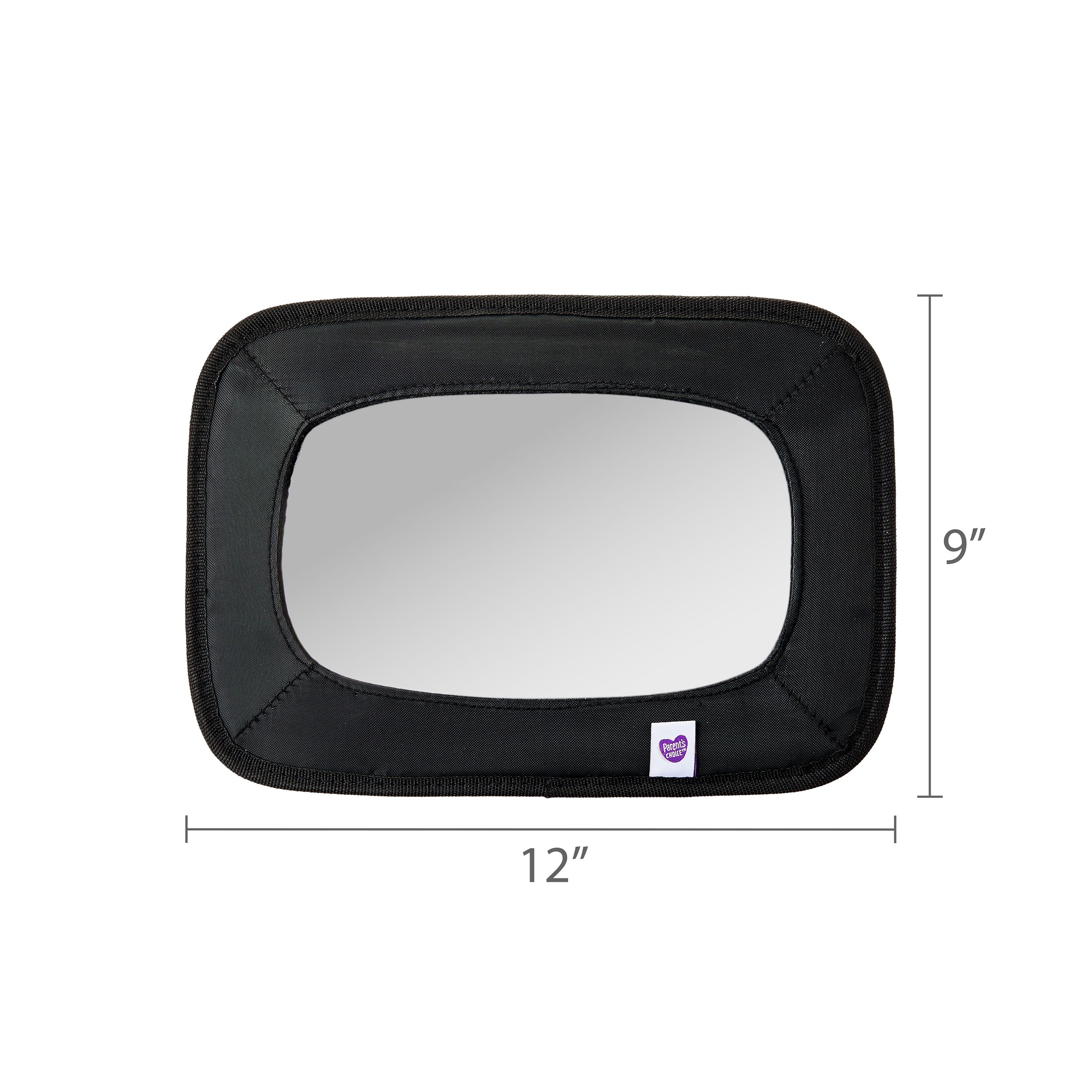Parent'S Choice'S Wide View Baby Car Mirror, Crash-Tested, Black, Unisex, for Child