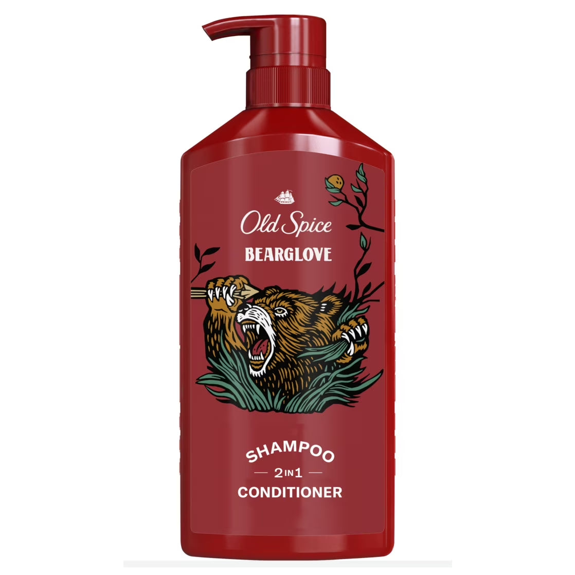 Bear Glove 2In1 Shampoo and Conditioner for Men, All Hair Types, 22 Fl Oz