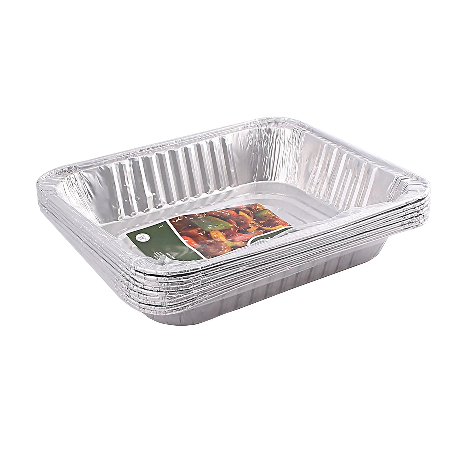 10 Pack 9" X 13" Half Size Disposable Aluminum Foil Pans with Lids Take-Out Con