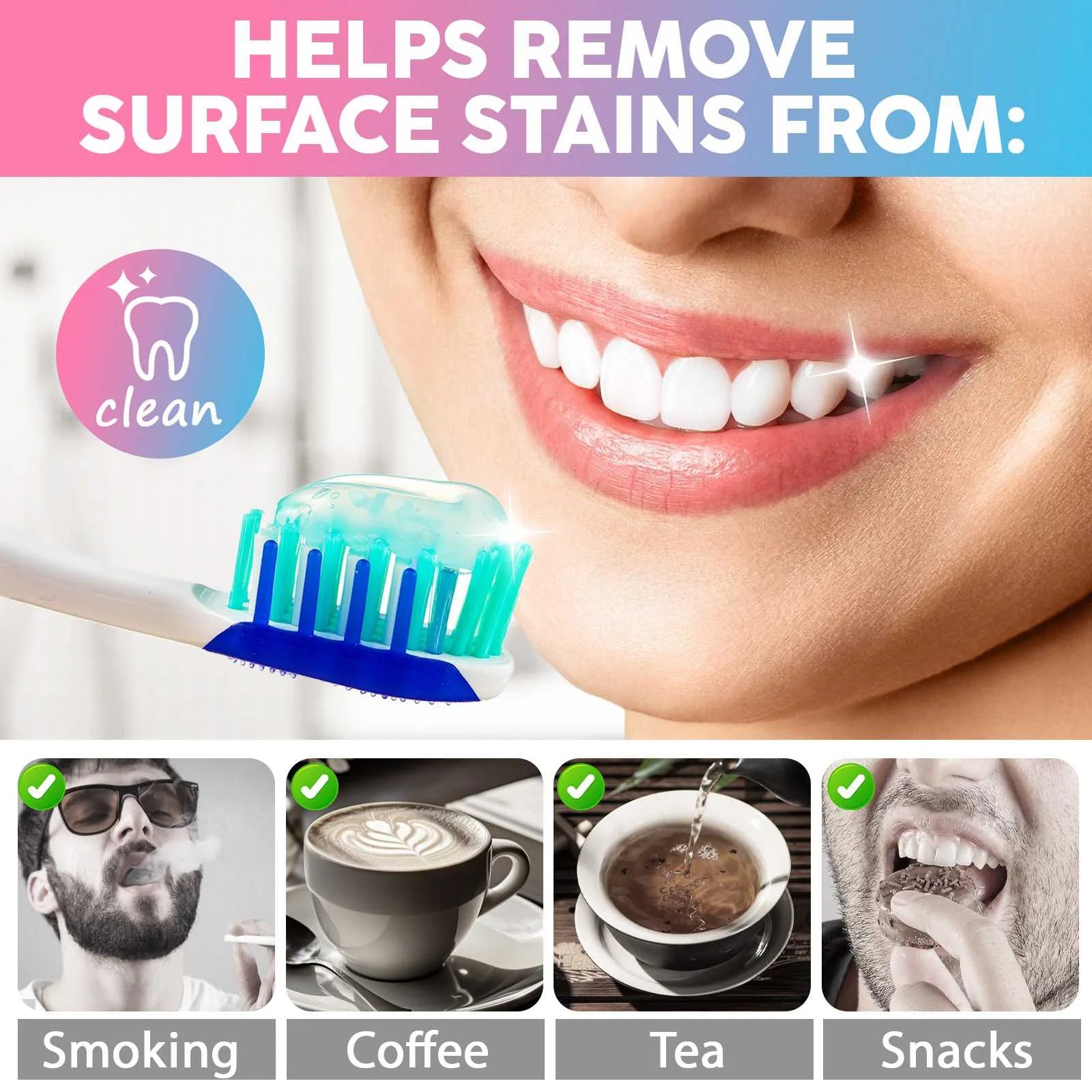 3-Pack Teeth Whitening Toothpaste with Niacinamide, Fresh Breath Toothpastes, Remove Tooth Stains, Enamel Safe