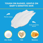 Diaper Rash Cream, Hypoallergenic Medicated Ointment for Babies, 8 Oz