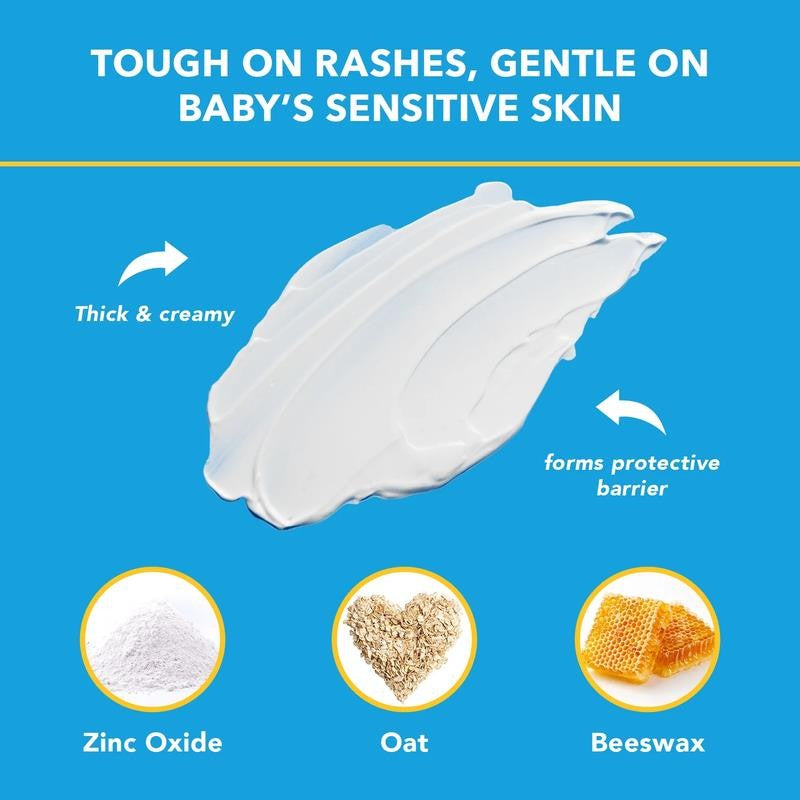 Diaper Rash Cream, Hypoallergenic Medicated Ointment for Babies, 8 Oz