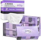 Facial Tissue Paper 130 Tissues per Box, 6 Boxes Car and Travel Tissue Packs