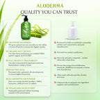 Aloderma 90% Pure Organic Aloe Vera Gel with Tea Tree Oil - Pure Aloe Vera Gel for Face - Natural Aloe Vera Gel for Sunburn Treatment, Acne, Aftershave, after Waxing - Aloe Vera Moisturizer for Face
