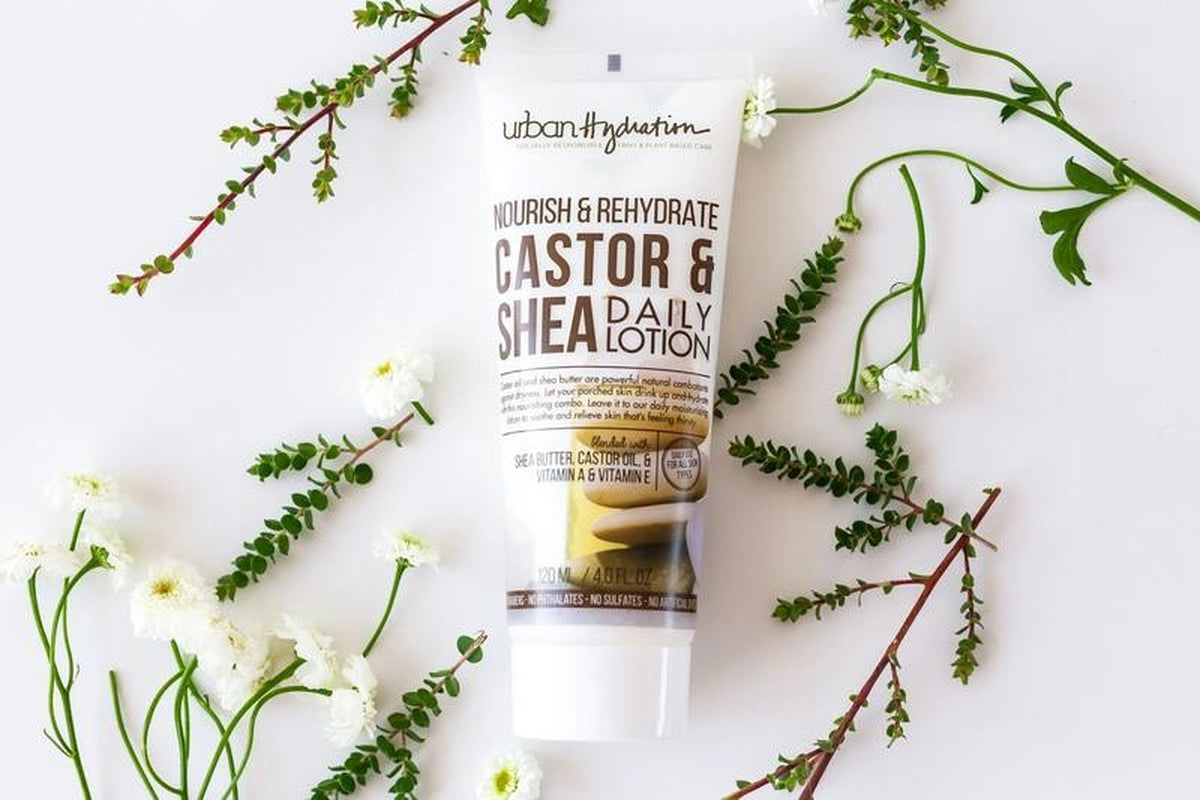 Castor & Shea Daily Face Lotion for All Skin Type, Nourish & Rehydrate 4 Fl Oz