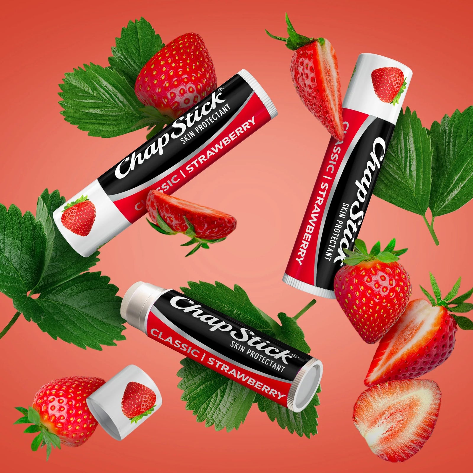 Classic Strawberry Lip Balm - 0.15 Oz, 1 Refill Pack of 12 Sticks