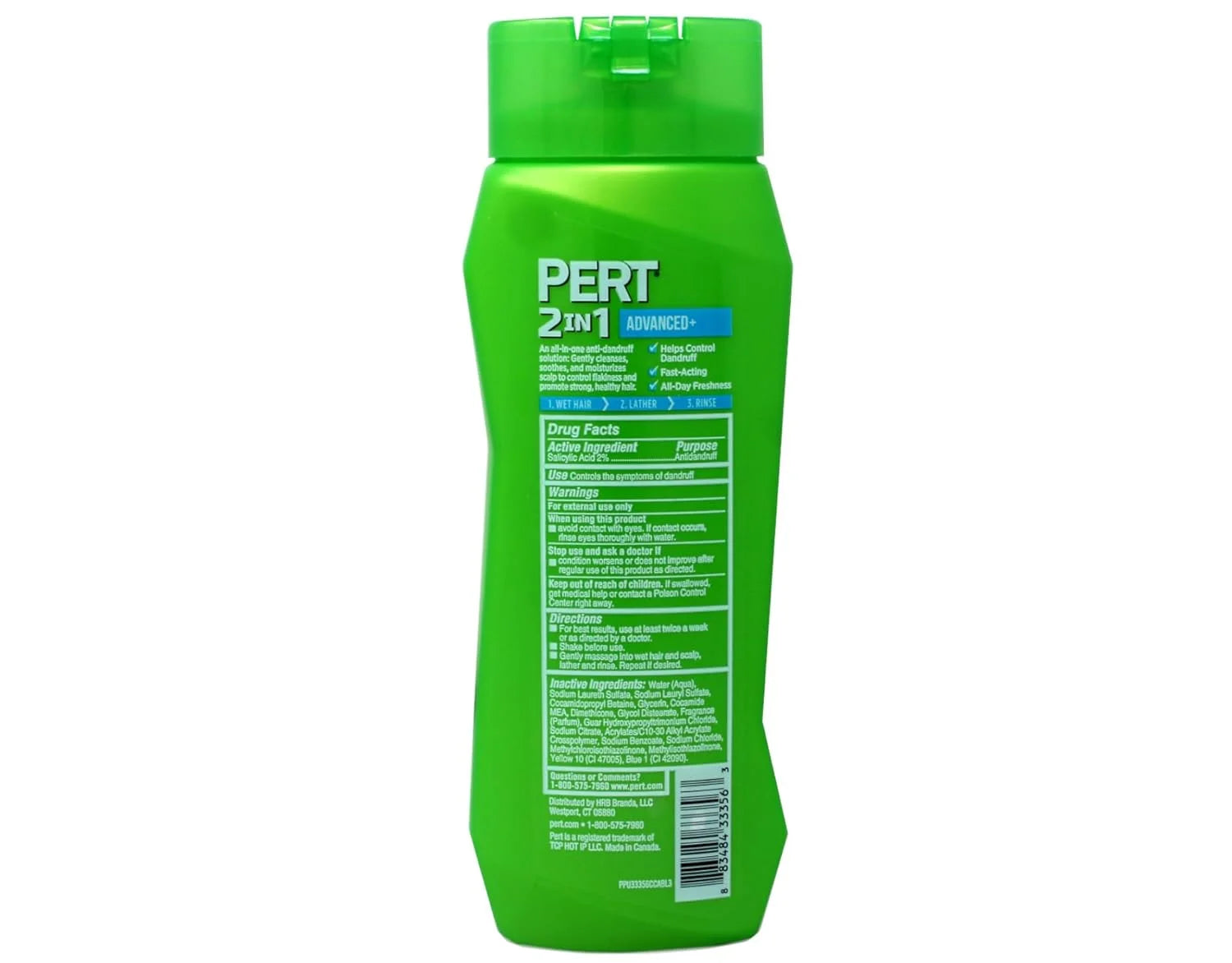 2 Pack  Advanced + 2 in 1 anti Dandruff Shampoo & Conditioner with Salicylic Acid, 13.5 Oz Each