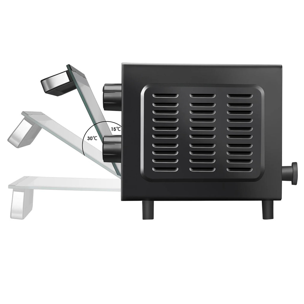 4 Slice Toaster Oven with 3 Settings, Includes Baking Rack and Pan, Black, New